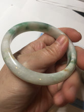 Load image into Gallery viewer, 57mm Certificated sunny green/yellow/white jadeite jade bangle S83-7073
