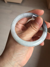 Load image into Gallery viewer, 51.5mm certified Type A 100% Natural black white light green (WuJi) Half Mountain, Half Water(半山半水) Jadeite Jade bangle PB158-5849
