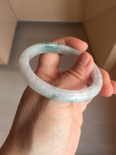 Load image into Gallery viewer, 52.8mm Certificated 100% natural type A sunny green/white jadeite jade bangle AU30-1325
