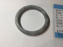 Load image into Gallery viewer, 59mm Certified Type A 100% Natural green gray black(Wuji, 淡乌鸡) Jadeite Jade bangle BQ55-6886
