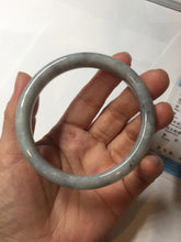 Load image into Gallery viewer, 59mm Certified Type A 100% Natural green gray black(Wuji, 淡乌鸡) Jadeite Jade bangle BQ55-6886
