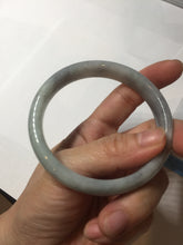 Load image into Gallery viewer, 59mm Certified Type A 100% Natural green gray black(Wuji, 淡乌鸡) Jadeite Jade bangle BQ55-6886
