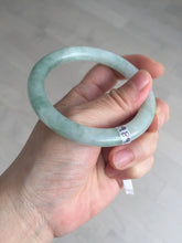 Load image into Gallery viewer, 56.3mm certified natural 100% natural Type A light green round cut jadeite jade bangle BP7-4989
