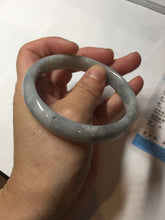 Load image into Gallery viewer, 59mm Certified Type A 100% Natural green gray black(Wuji, 淡乌鸡) Jadeite Jade bangle BQ55-6886
