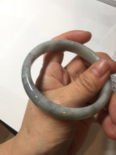 Load image into Gallery viewer, 59mm Certified Type A 100% Natural green gray black(Wuji, 淡乌鸡) Jadeite Jade bangle BQ55-6886
