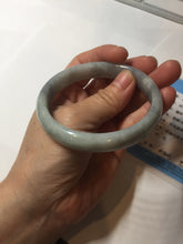 Load image into Gallery viewer, 59mm Certified Type A 100% Natural green gray black(Wuji, 淡乌鸡) Jadeite Jade bangle BQ55-6886
