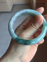 Load image into Gallery viewer, 57mm Certified Type A 100% Natural sunny green/gray/black chubby Jadeite bangle PB243-9556
