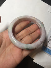 Load image into Gallery viewer, 57.5mm Certified Type A 100% Natural sunny green/white/purple Jadeite Jade bangle BL5-0369
