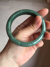 Load image into Gallery viewer, 58mm certified type A 100% Natural oily spinach green jadeite jade bangle PC12-9257
