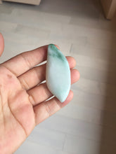 Load image into Gallery viewer, 59mm Type A 100% Natural white green Magnolia Petal pendant/worry stone PB189
