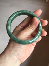 Load image into Gallery viewer, 58.2mm certified type A 100% Natural oily spinach green jadeite jade bangle PC11-9242
