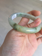 Load image into Gallery viewer, 51mm certified Type A 100% Natural icy watery dark green yellow black(WuJi) oval Jadeite Jade bangle BM111-2668
