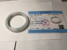 Load image into Gallery viewer, 55.5mm Certified Type A 100% Natural green white Jadeite Jade bangle BQ58-6877
