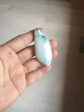 Load image into Gallery viewer, 59mm Type A 100% Natural white green Magnolia Petal pendant/worry stone PB189
