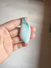 Load image into Gallery viewer, 59mm Type A 100% Natural white green Magnolia Petal pendant/worry stone PB189
