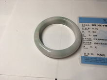 Load image into Gallery viewer, 55.5mm Certified Type A 100% Natural green white Jadeite Jade bangle BQ58-6877
