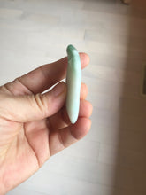 Load image into Gallery viewer, 59mm Type A 100% Natural white green Magnolia Petal pendant/worry stone PB189
