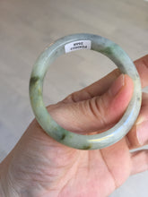 Load image into Gallery viewer, 51mm certified Type A 100% Natural icy watery dark green yellow black(WuJi) oval Jadeite Jade bangle BM111-2668
