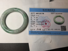 Load image into Gallery viewer, 57.9mm certified 100% natural type A light sunny green chubby round-cut jadeite jade bangle BL7-5396
