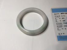 Load image into Gallery viewer, 55.5mm Certified Type A 100% Natural green white Jadeite Jade bangle BQ58-6877
