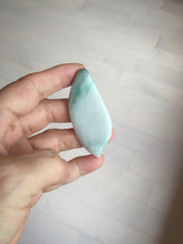 Load image into Gallery viewer, 59mm Type A 100% Natural white green Magnolia Petal pendant/worry stone PB189
