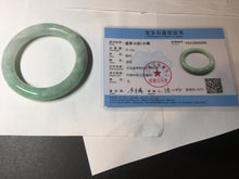 Load image into Gallery viewer, 卖了 58mm certified 100% natural type A light sunny green chubby round cut jadeite jade bangle BL8-5394
