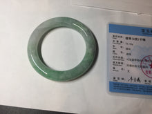 Load image into Gallery viewer, 卖了 58mm certified 100% natural type A light sunny green chubby round cut jadeite jade bangle BL8-5394
