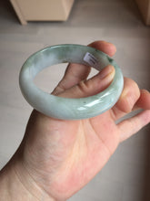 Load image into Gallery viewer, 57.5mm Certified 100% natural Type A dark green white gray chubby jadeite jade bangle AD118-2998
