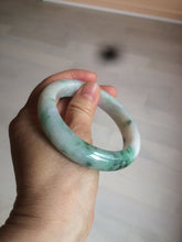 Load image into Gallery viewer, 57.7mm certificated Type A 100% Natural sunny green/white/purple Jadeite Jade bangle AY49-4128
