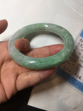 Load image into Gallery viewer, 卖了 58mm certified 100% natural type A light sunny green chubby round cut jadeite jade bangle BL8-5394
