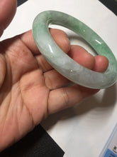 Load image into Gallery viewer, 卖了 58mm certified 100% natural type A light sunny green chubby round cut jadeite jade bangle BL8-5394
