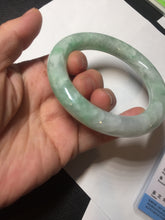 Load image into Gallery viewer, 卖了 58mm certified 100% natural type A light sunny green chubby round cut jadeite jade bangle BL8-5394
