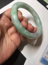 Load image into Gallery viewer, 卖了 58mm certified 100% natural type A light sunny green chubby round cut jadeite jade bangle BL8-5394
