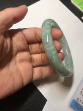 Load image into Gallery viewer, 卖了 58mm certified 100% natural type A light sunny green chubby round cut jadeite jade bangle BL8-5394
