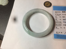 Load image into Gallery viewer, 55mm certified Type A 100% Natural green/white Jadeite Jade bangle BF67-4487
