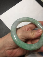 Load image into Gallery viewer, 卖了 58mm certified 100% natural type A light sunny green chubby round cut jadeite jade bangle BL8-5394
