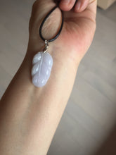 Load image into Gallery viewer, 100% natural type A  sunny green white purple jadeite jade leaf pendant group PB46
