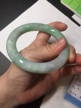 Load image into Gallery viewer, 卖了 58mm certified 100% natural type A light sunny green chubby round cut jadeite jade bangle BL8-5394
