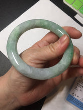 Load image into Gallery viewer, 卖了 58mm certified 100% natural type A light sunny green chubby round cut jadeite jade bangle BL8-5394
