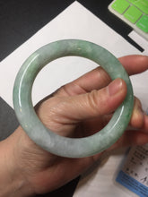 Load image into Gallery viewer, 卖了 58mm certified 100% natural type A light sunny green chubby round cut jadeite jade bangle BL8-5394
