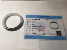 Load image into Gallery viewer, 51.5mm certified Type A 100% Natural black white light green (WuJi) Half Mountain, Half Water(半山半水) Jadeite Jade bangle PB158-5849
