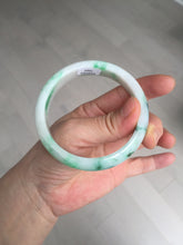 Load image into Gallery viewer, 58mm Certified Type A 100% Natural sunny green/white Jadeite Jade bangle BN16-7069
