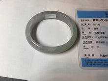 Load image into Gallery viewer, 51.5mm certified 100% natural type A light purple sunny green yellow oval jadeite jade bangle BL77-8666
