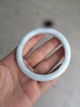 Load image into Gallery viewer, 57mm certified 100% natural light green/white jadeite jade bangle AX81-0308
