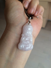 Load image into Gallery viewer, 全卖了N 100% Natural white light purple jadeite Jade baby buddha (宝宝佛) pendant group B98
