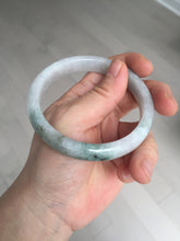 Load image into Gallery viewer, 58.7mm Certified Type A 100% Natural light green/white Jadeite Jade bangle BN15-7081
