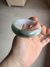 Load image into Gallery viewer, 54.2mm Certified type A 100% Natural dark green brown white purple Jadeite bangle AD120-3001
