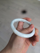 Load image into Gallery viewer, 57mm certified 100% natural light green/white jadeite jade bangle AX81-0308

