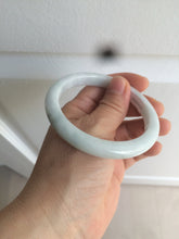 Load image into Gallery viewer, 57mm certified 100% natural light green/white jadeite jade bangle AX81-0308
