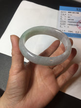 Load image into Gallery viewer, 51.5mm certified 100% natural type A light purple sunny green yellow oval jadeite jade bangle BL77-8666
